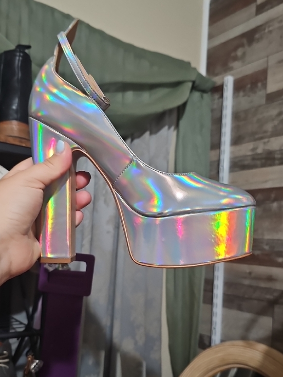 SCHUTZ Iridescent Silver Heels New Condition main image 0